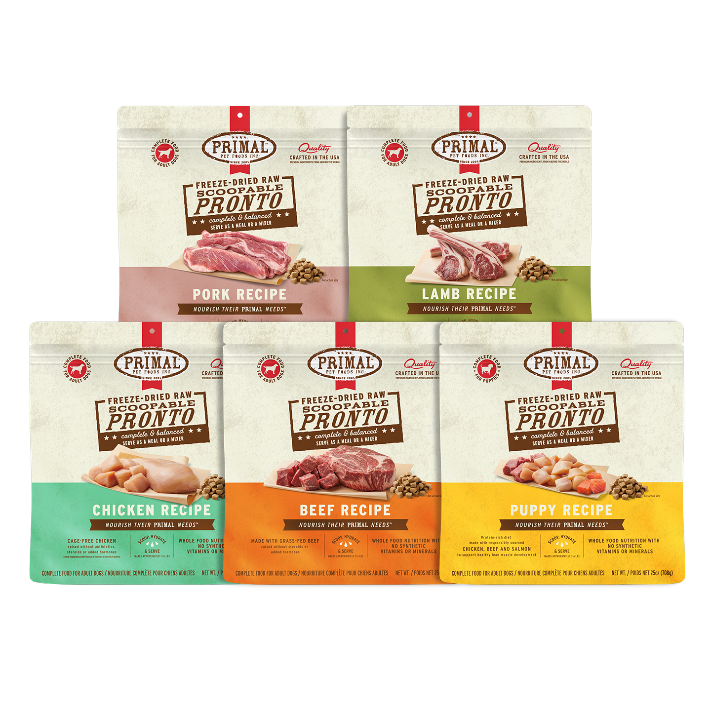 Freeze Dried Raw Scoopable Pronto Dog Food Primal Pet Foods