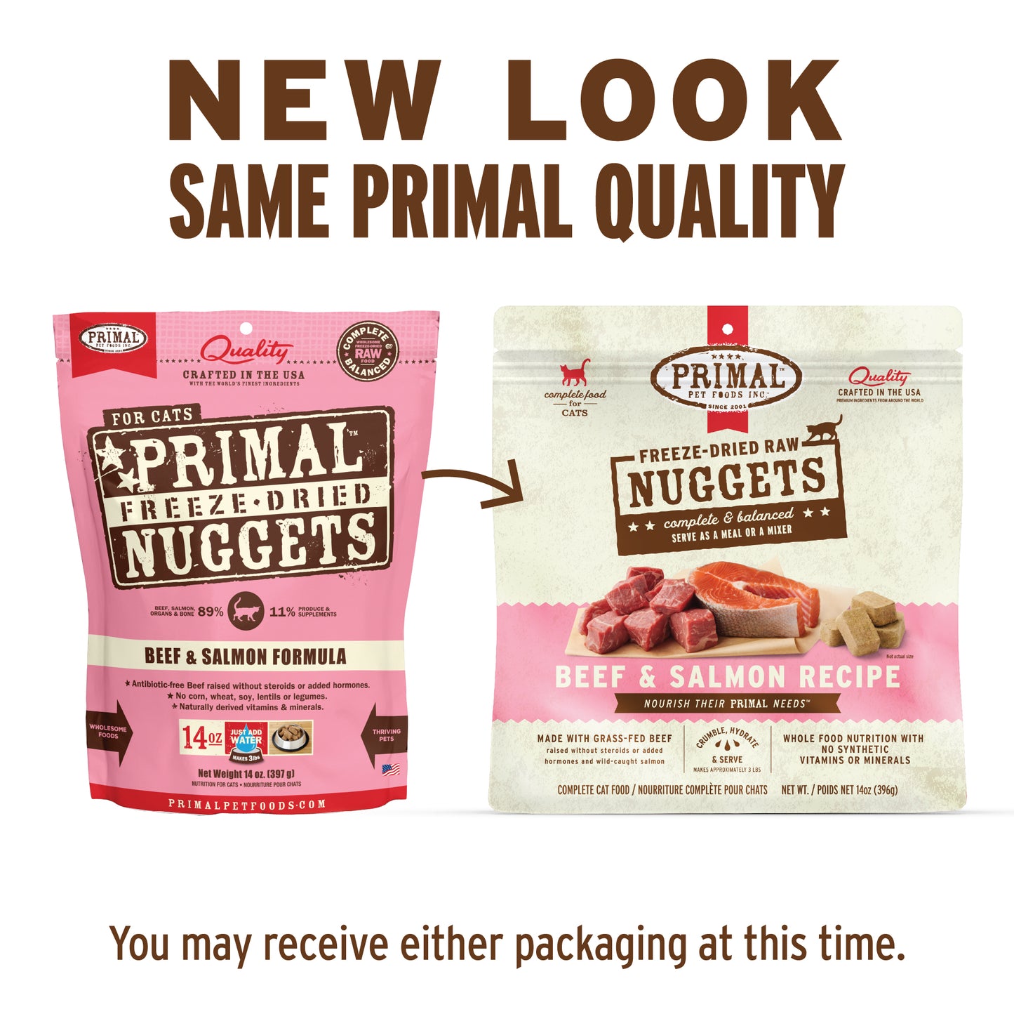 Freeze-Dried Raw Nuggets Cat Food - Beef & Salmon Recipe