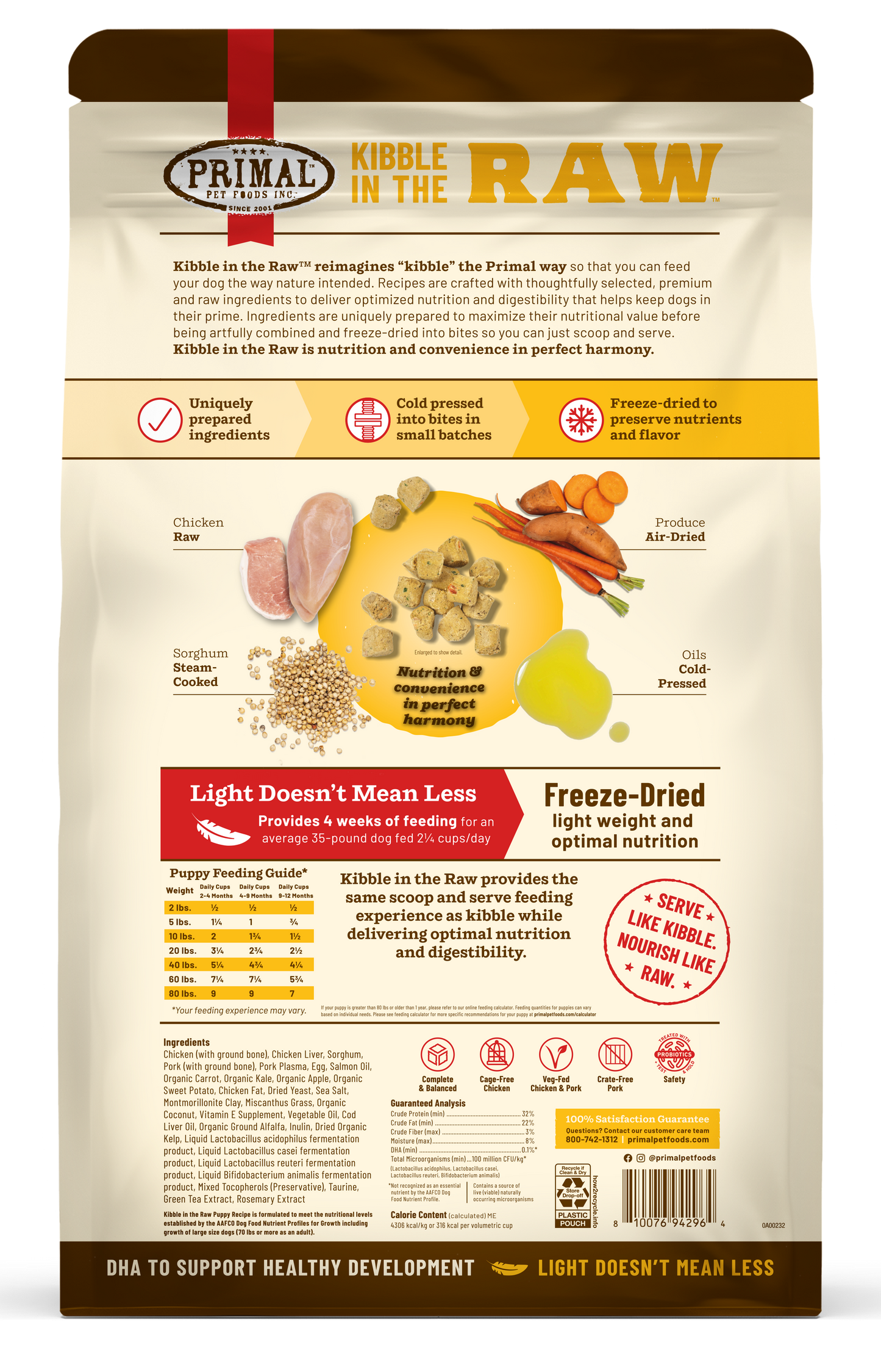 Kibble in the Raw Dog Food - Puppy Recipe
