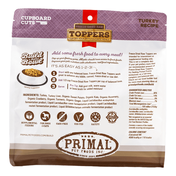 Freeze-Dried Raw Toppers Turkey – Primal Pet Foods