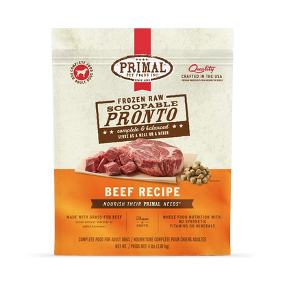 Frozen Raw Scoopable Pronto Dog Food <br> Beef Recipe