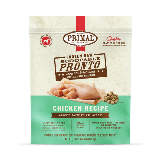 Frozen Raw Scoopable Pronto Dog Food <br> Chicken Recipe