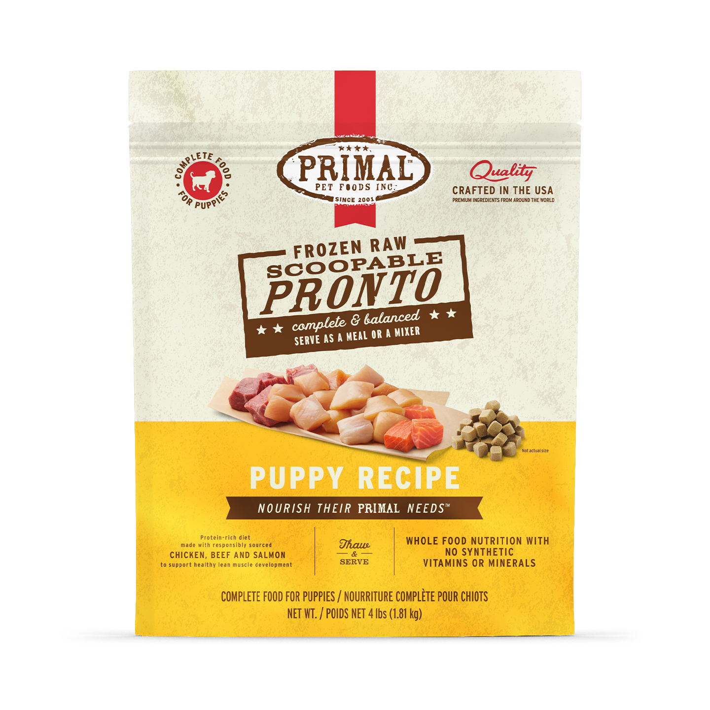 Frozen Raw Scoopable Pronto Dog Food <br> Puppy Recipe