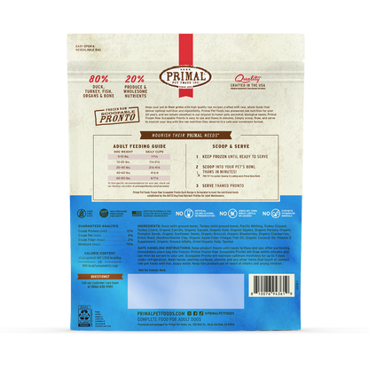 Frozen Raw Scoopable Pronto Dog Food - Duck Recipe
