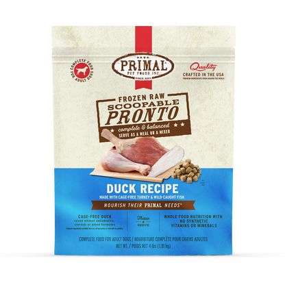 Frozen Raw Scoopable Pronto Dog Food - Duck Recipe