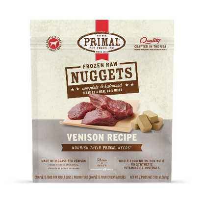 Frozen Raw Nuggets Dog Food - Venison Recipe