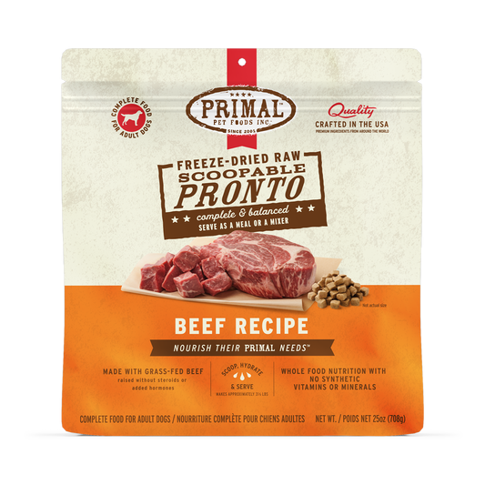 Freeze-Dried Raw Scoopable Pronto Dog Food - Beef Recipe