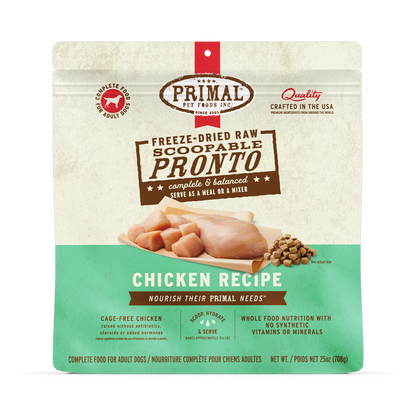 Freeze-Dried Raw Scoopable Pronto Dog Food - Chicken Recipe