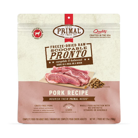 Freeze-Dried Raw Scoopable Pronto Dog Food - Pork Recipe