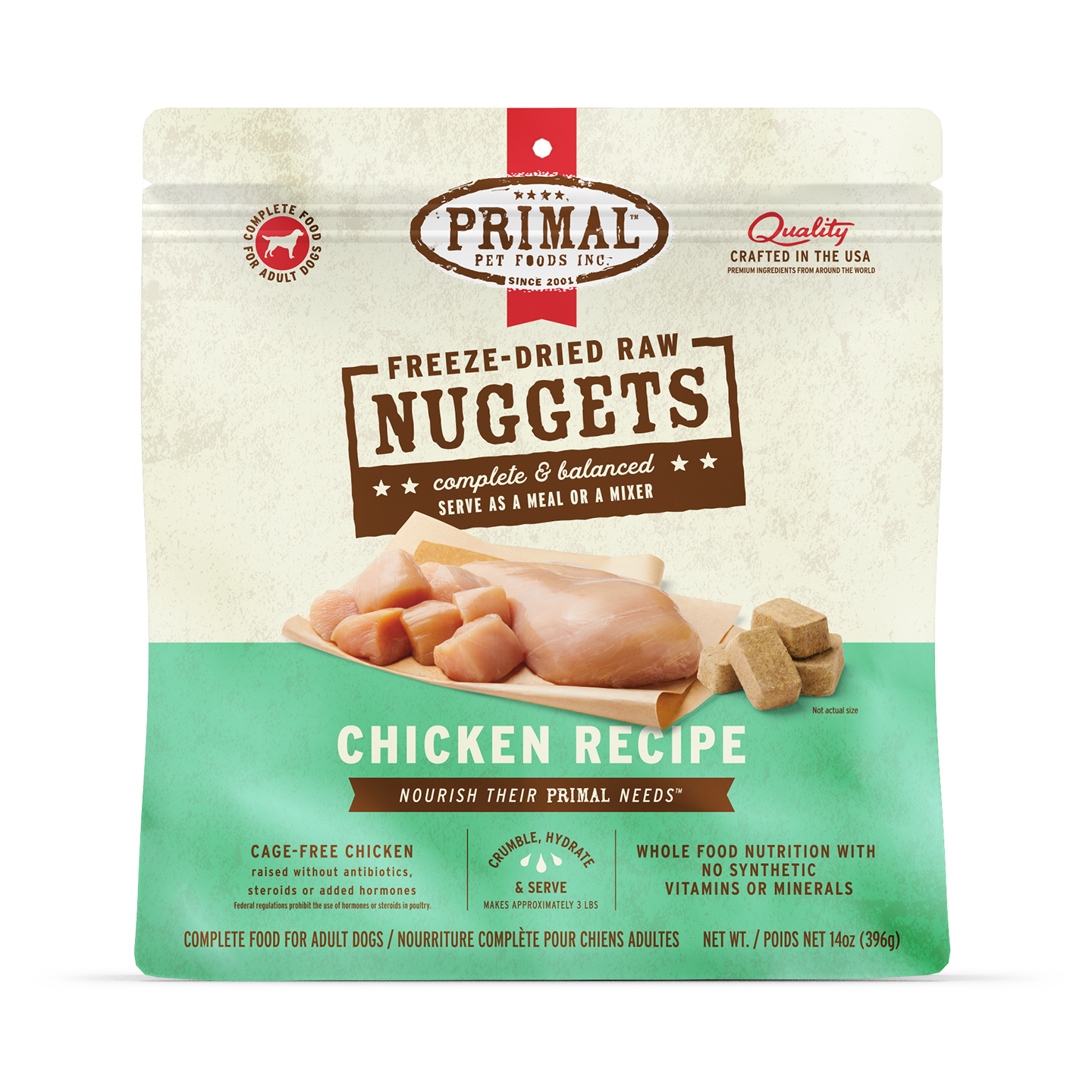 Freeze-Dried Raw Nuggets Dog Food <br> Chicken Recipe