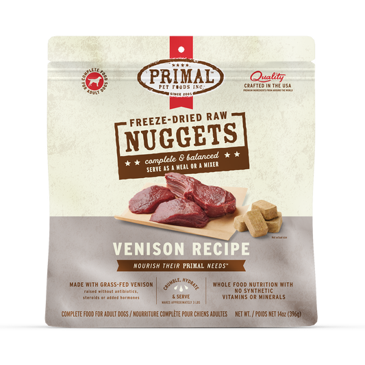 Freeze-Dried Raw Nuggets Dog Food <br> Venison Recipe