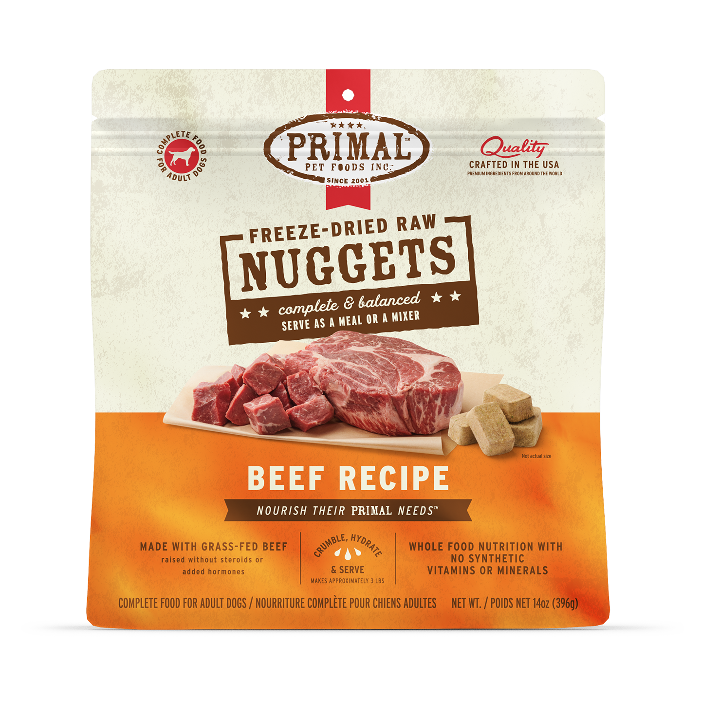 Freeze-Dried Raw Nuggets Dog Food - Beef Recipe