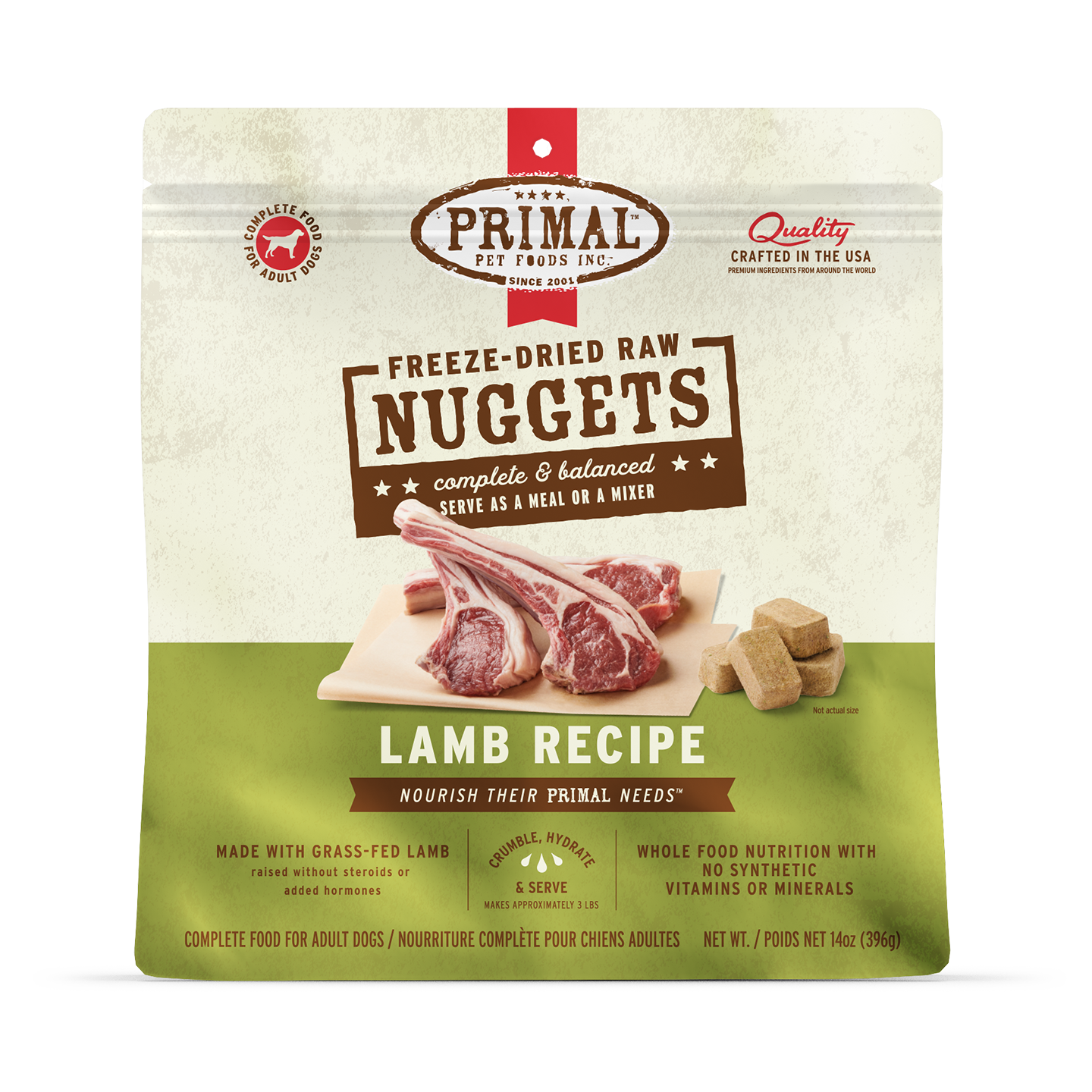 Freeze-Dried Raw Nuggets Dog Food - Lamb Recipe