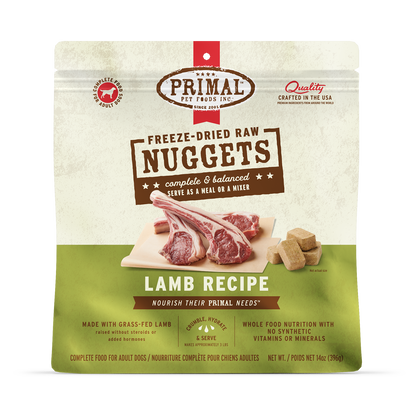 Freeze-Dried Raw Nuggets Dog Food - Lamb Recipe