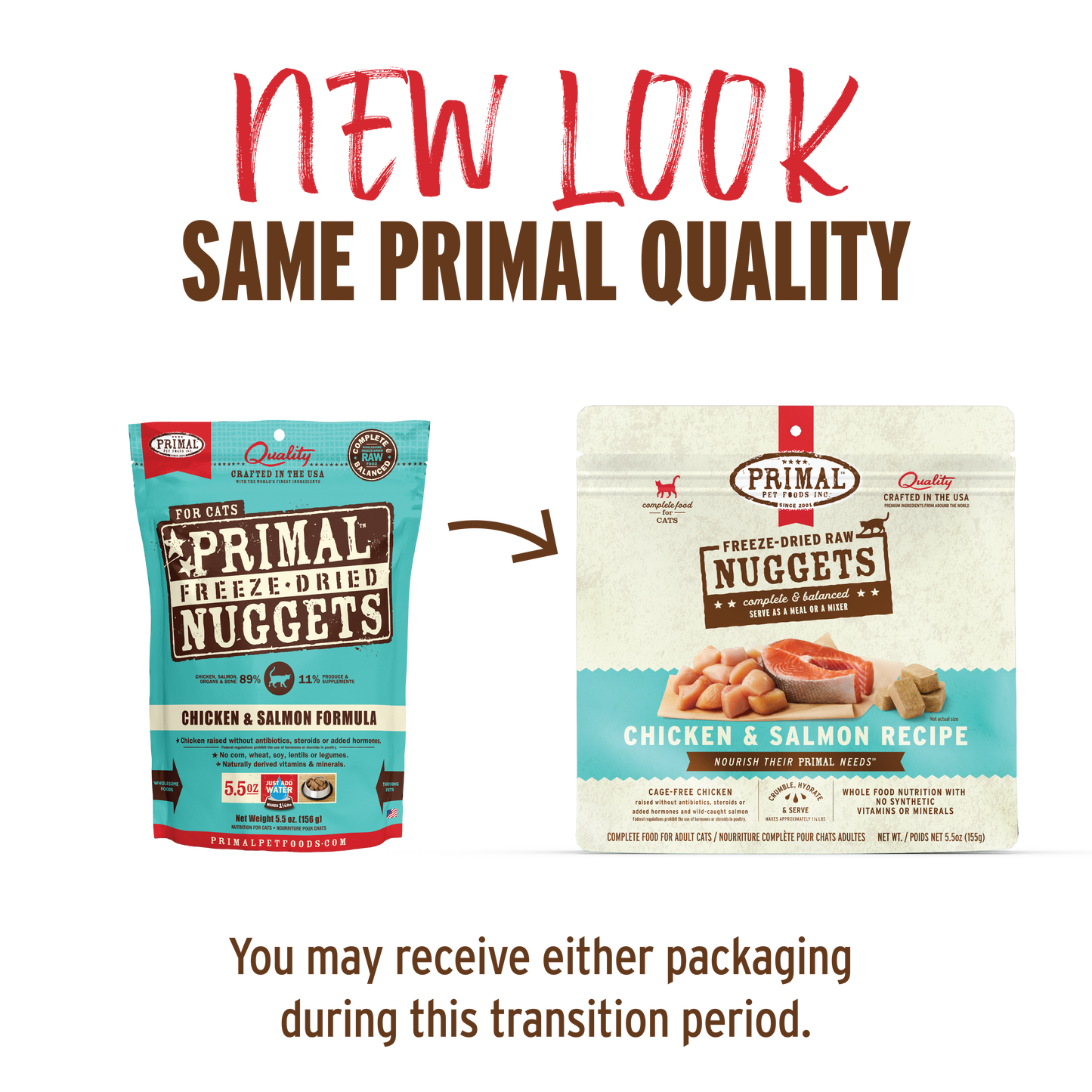 Freeze-Dried Raw Nuggets Cat Food - Chicken & Salmon Recipe