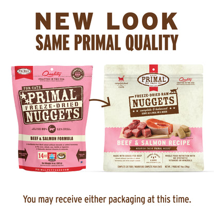 Freeze-Dried Raw Nuggets Cat Food - Beef & Salmon Recipe