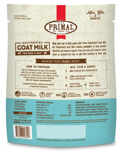 Dehydrated Goat Milk for Dogs and Cats