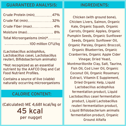 Freeze-Dried Raw Nuggets Cat Food <br> Chicken & Salmon Recipe