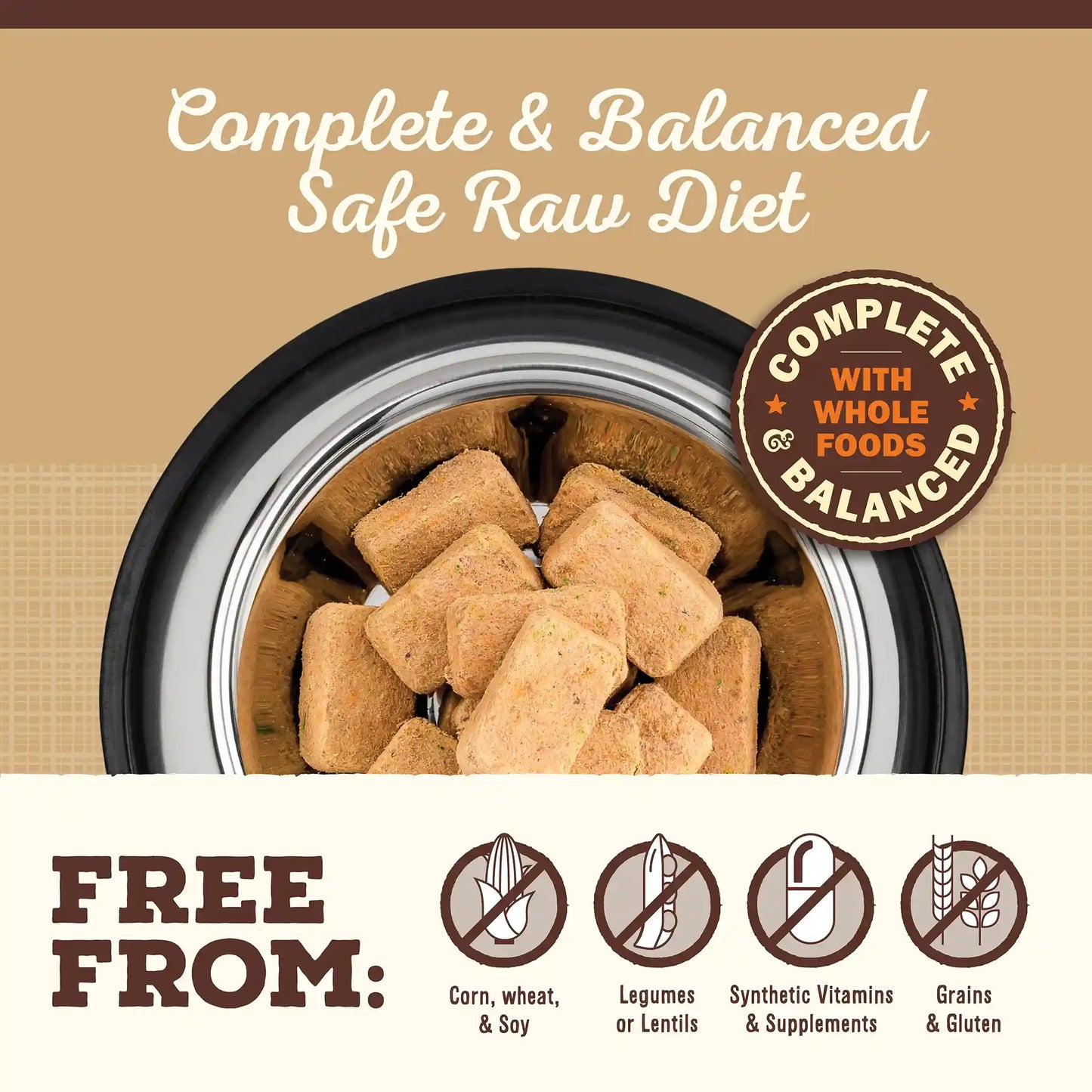 Freeze-Dried Raw Nuggets Dog Food <br> Lamb Recipe