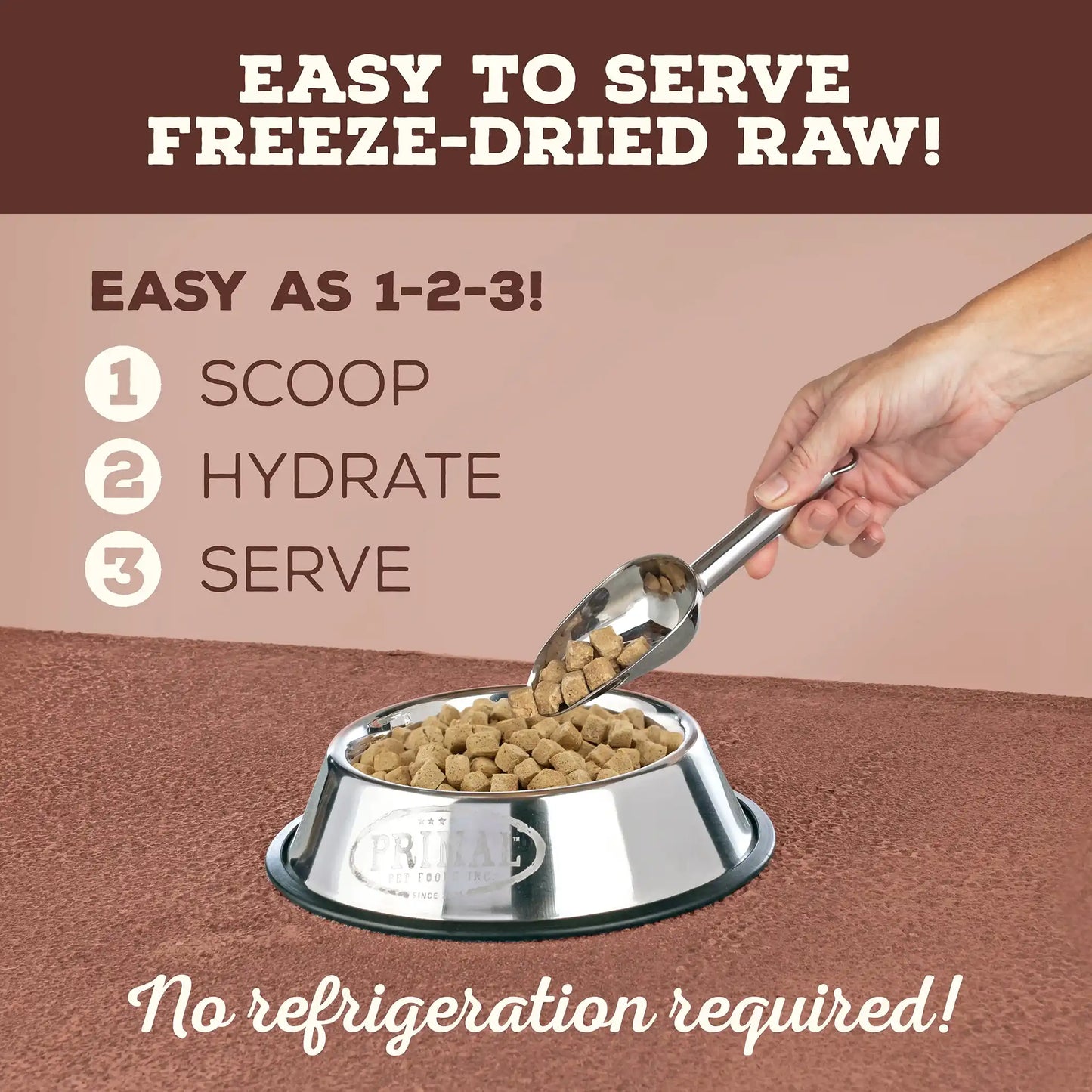 Freeze-Dried Raw Scoopable Pronto Dog Food <br> Pork Recipe