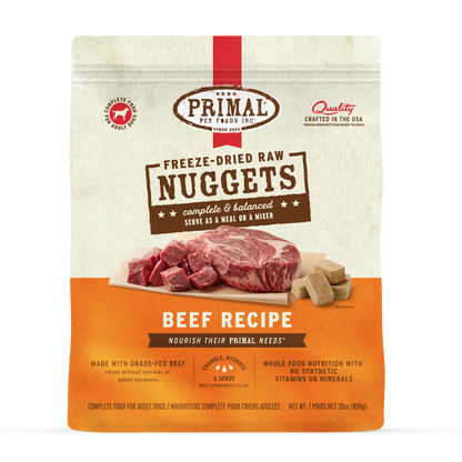 Freeze-Dried Raw Nuggets Dog Food - Beef Recipe