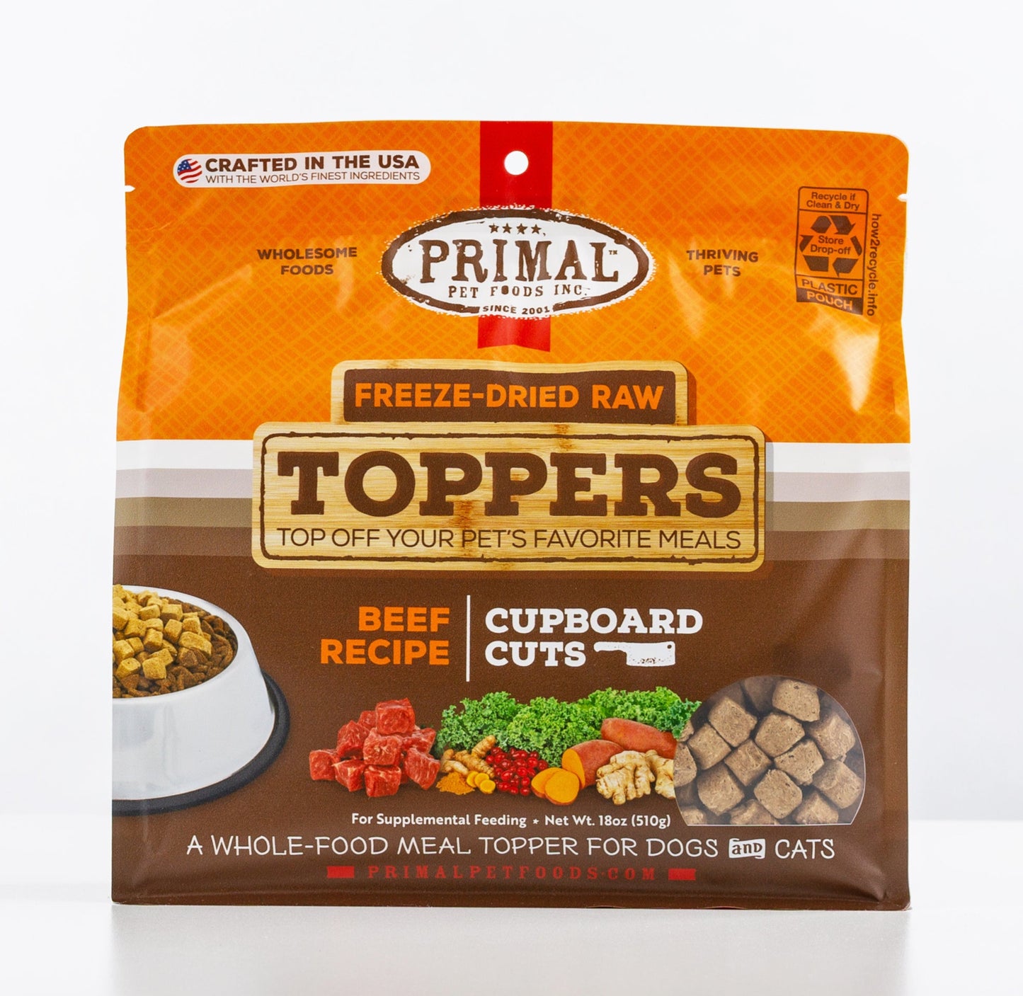 Cupboard Cuts Freeze-Dried Raw Toppers for Cat & Dog <br> Beef Recipe