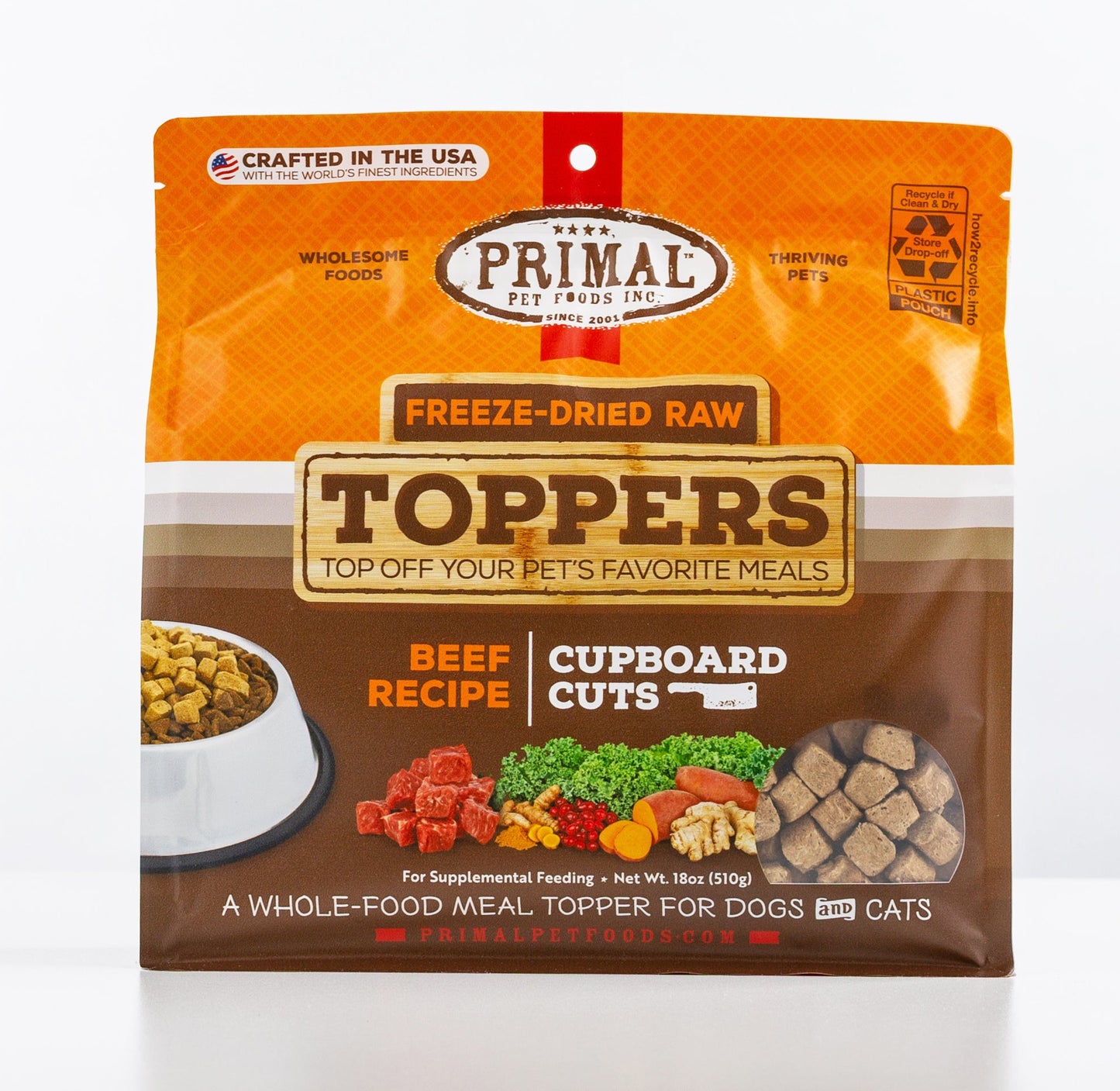 Cupboard Cuts Freeze-Dried Raw Toppers for Cat & Dog <br> Beef Recipe