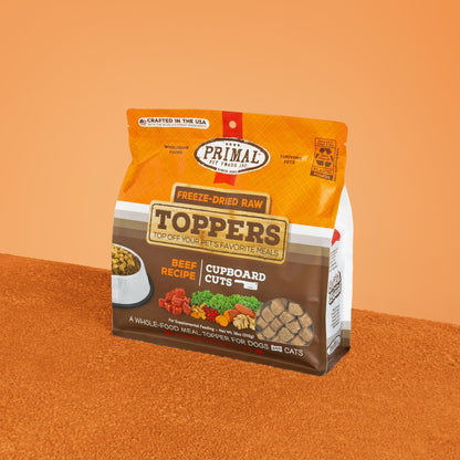 Cupboard Cuts Freeze-Dried Raw Toppers for Cat & Dog <br> Beef Recipe