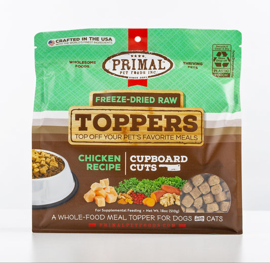 Cupboard Cuts Freeze-Dried Raw Toppers for Cat & Dog <br> Chicken Recipe