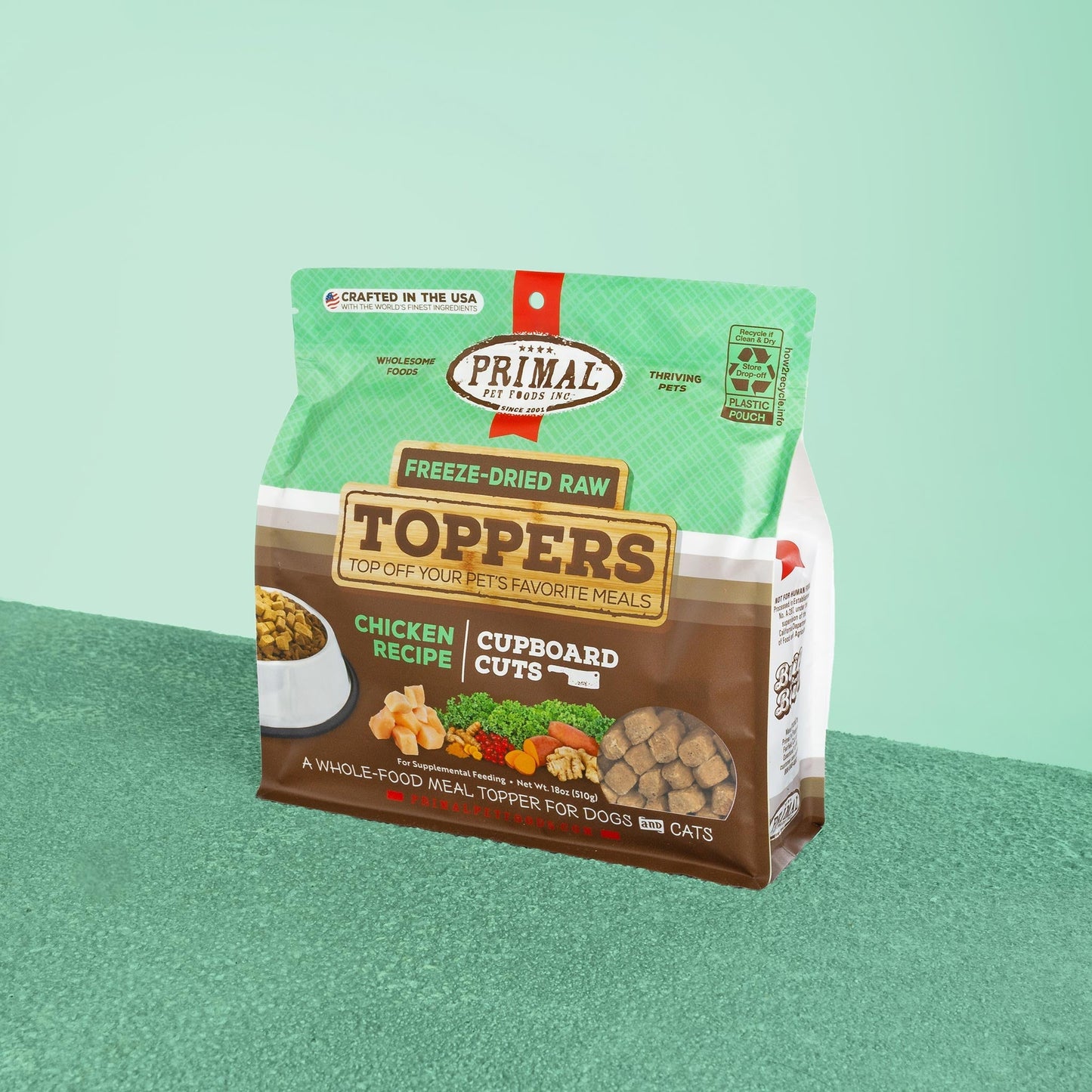 Cupboard Cuts Freeze-Dried Raw Toppers for Cat & Dog <br> Chicken Recipe