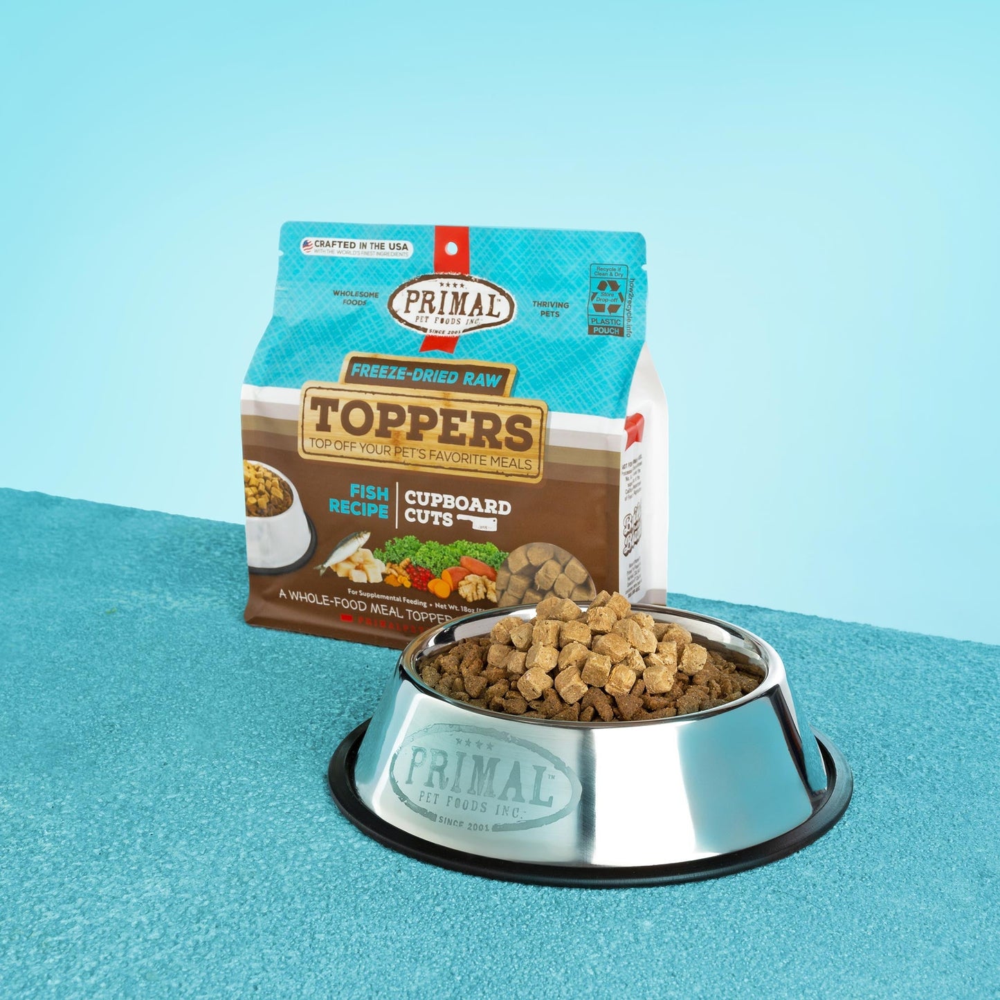 Cupboard Cuts Freeze-Dried Raw Toppers for Cat & Dog <br> Fish Recipe