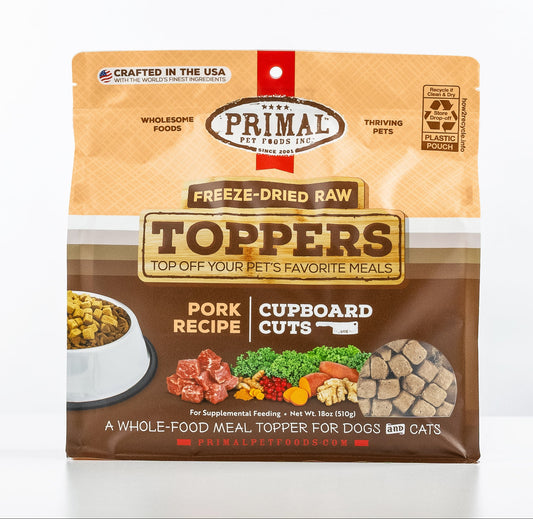 Cupboard Cuts Freeze-Dried Raw Toppers for Cat & Dog <br> Pork Recipe