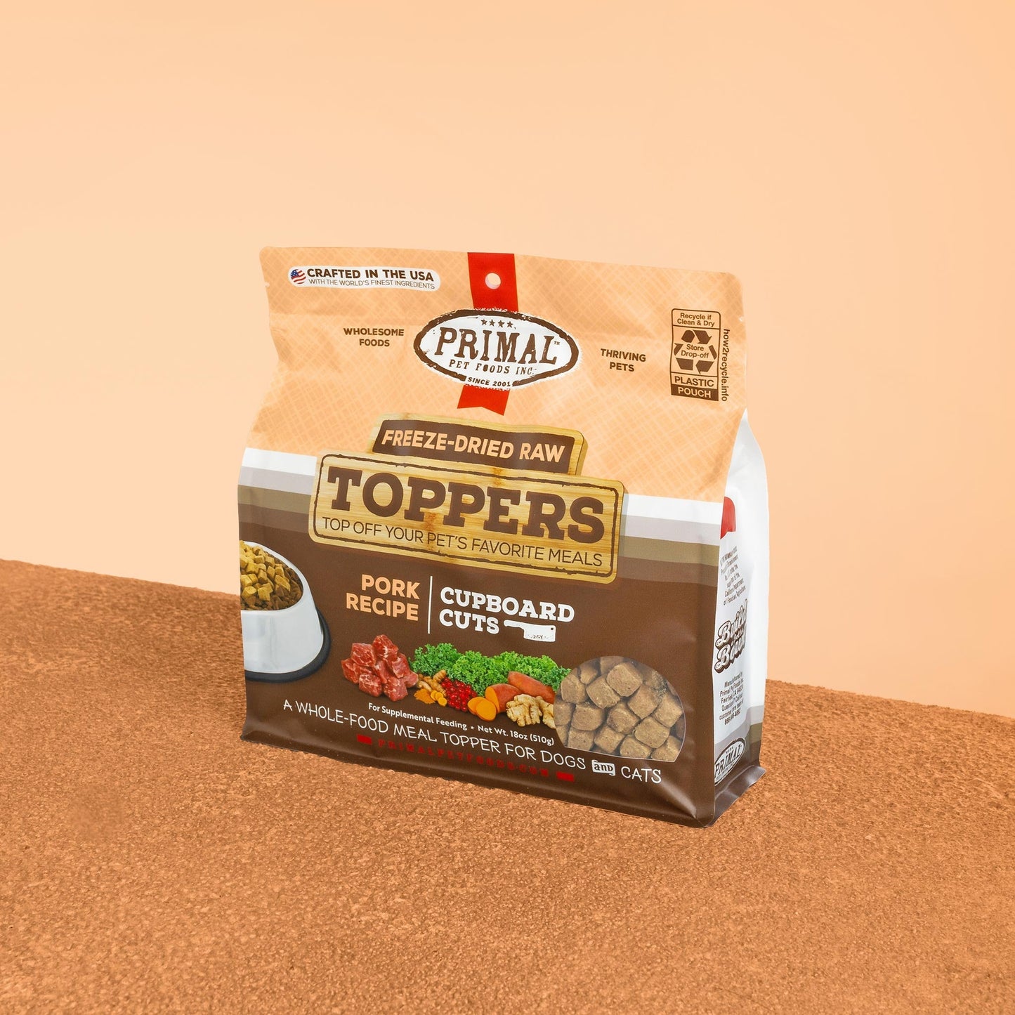 Cupboard Cuts Freeze-Dried Raw Toppers for Cat & Dog <br> Pork Recipe