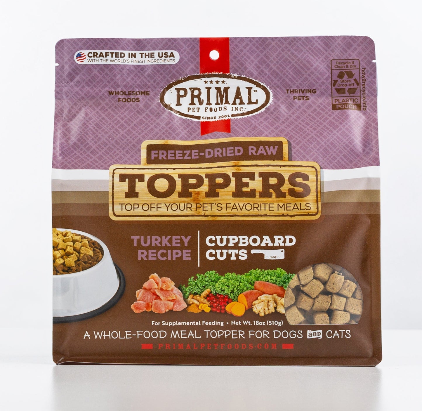 Cupboard Cuts Freeze-Dried Raw Toppers for Cat & Dog <br> Turkey Recipe