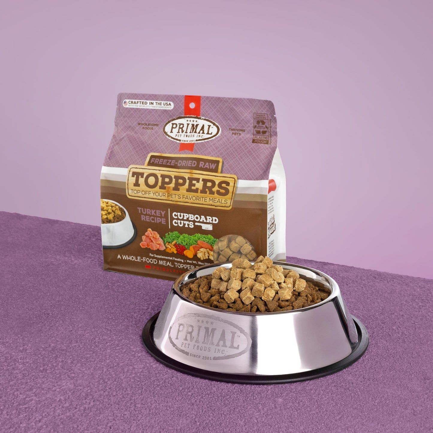 Cupboard Cuts Freeze-Dried Raw Toppers for Cat & Dog <br> Turkey Recipe