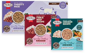 Clipped graphics of front of packaging of Primal Gently Cooked for Cats