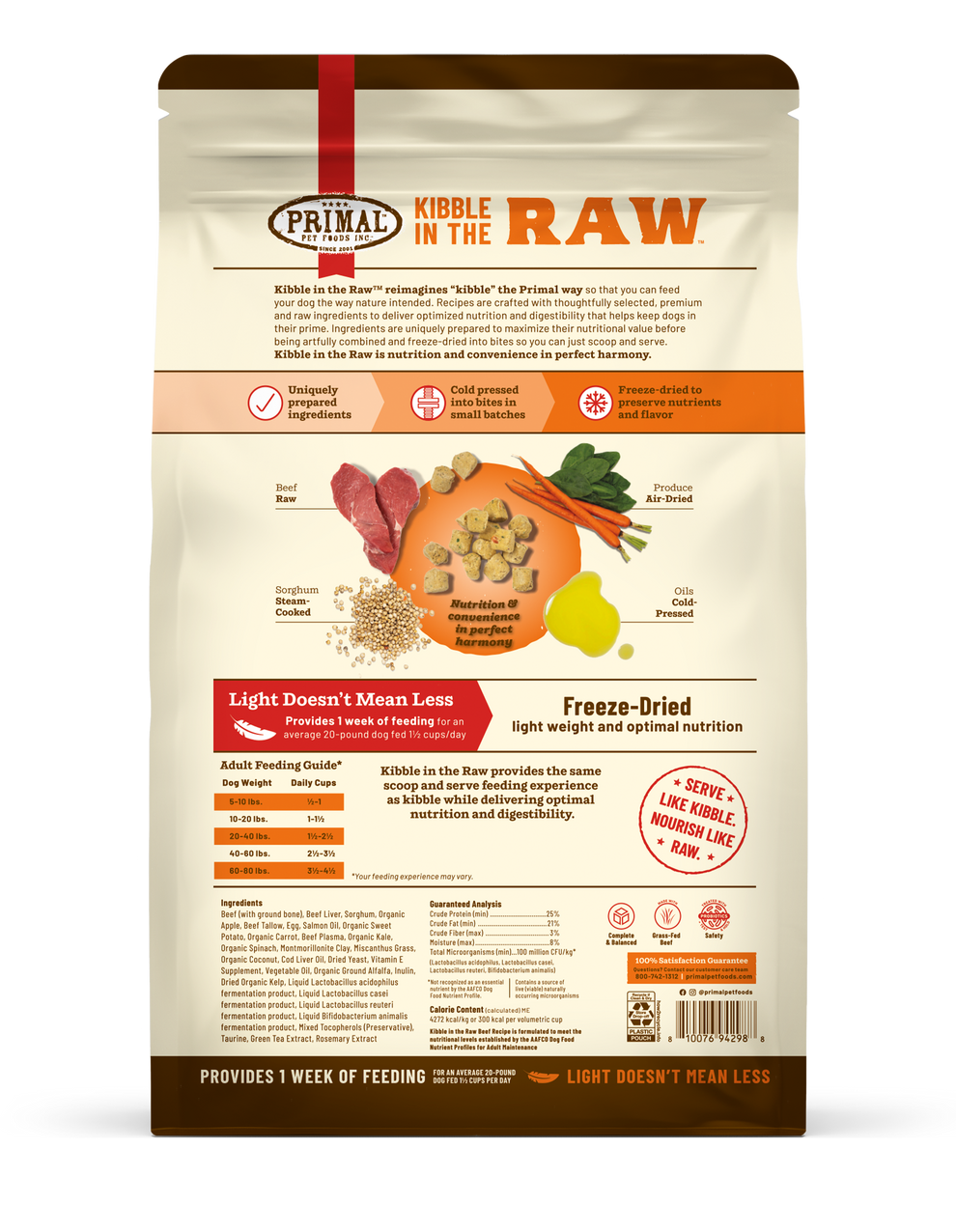 Visual Reference: Kibble In The Raw Dog Food Beef Recipe