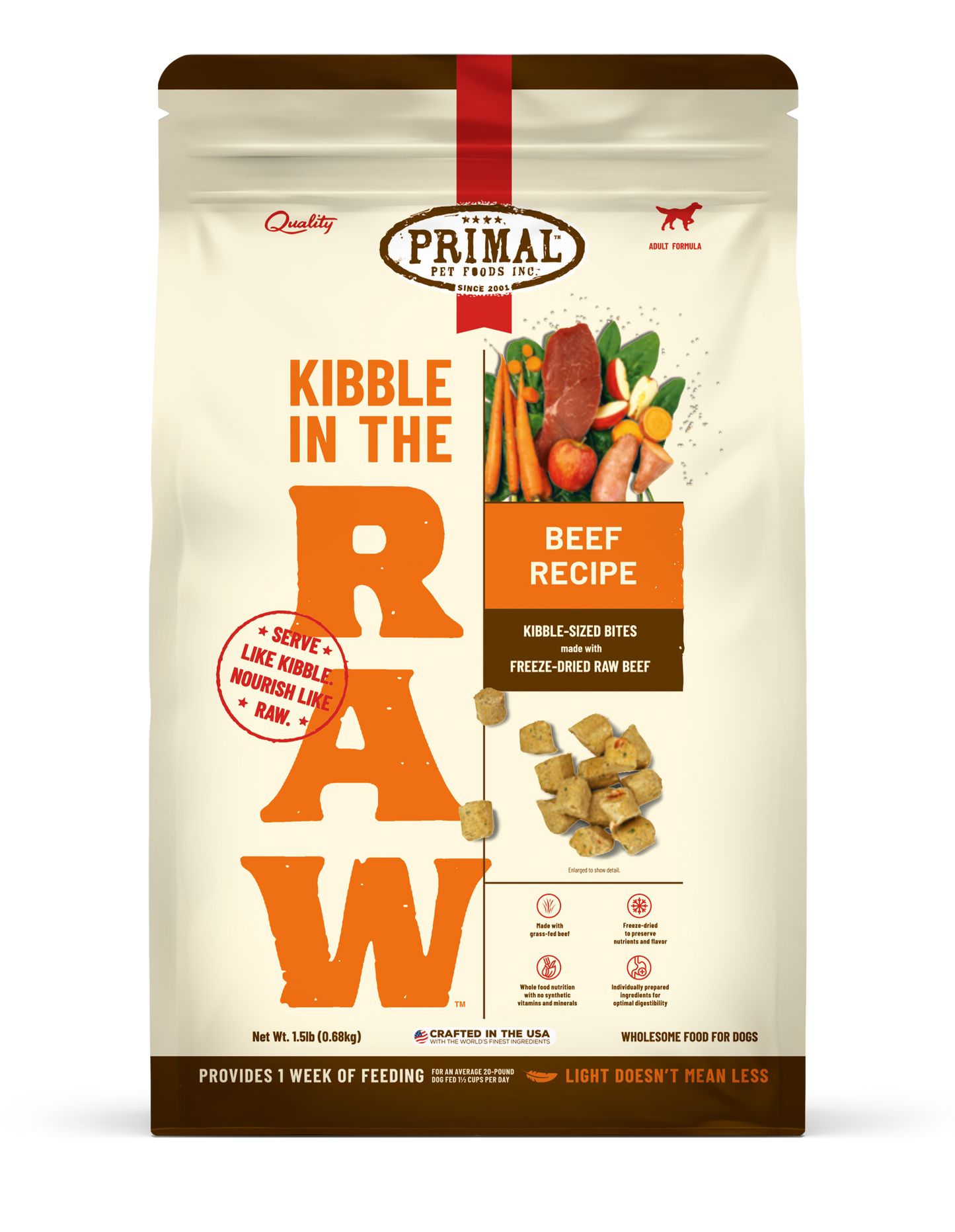 Kibble in the Raw Dog Food – Beef Recipe – Primal Pet Foods kibble-in-the-raw-dog-food-beef-recipe-primal-pet-foods