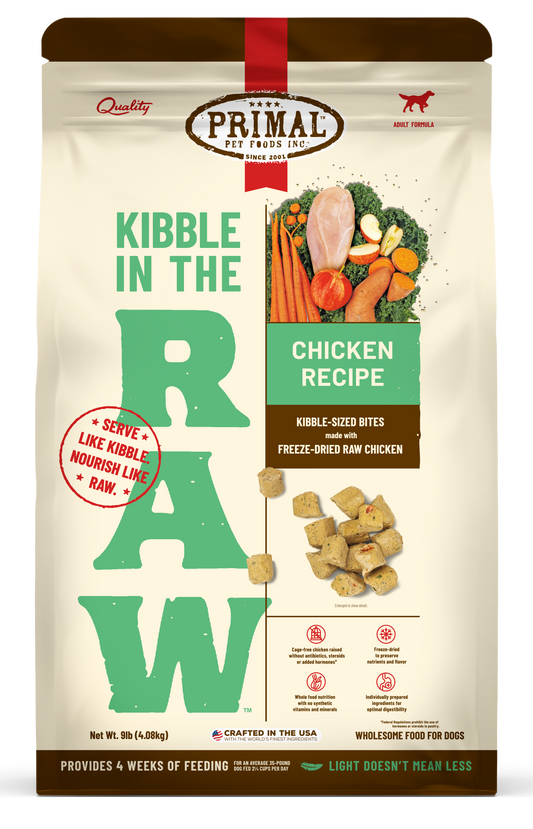 Kibble in the Raw Dog Food - Chicken Recipe