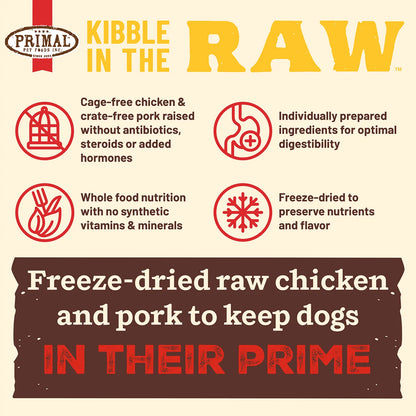 Kibble in the Raw Dog Food <br> Puppy Recipe