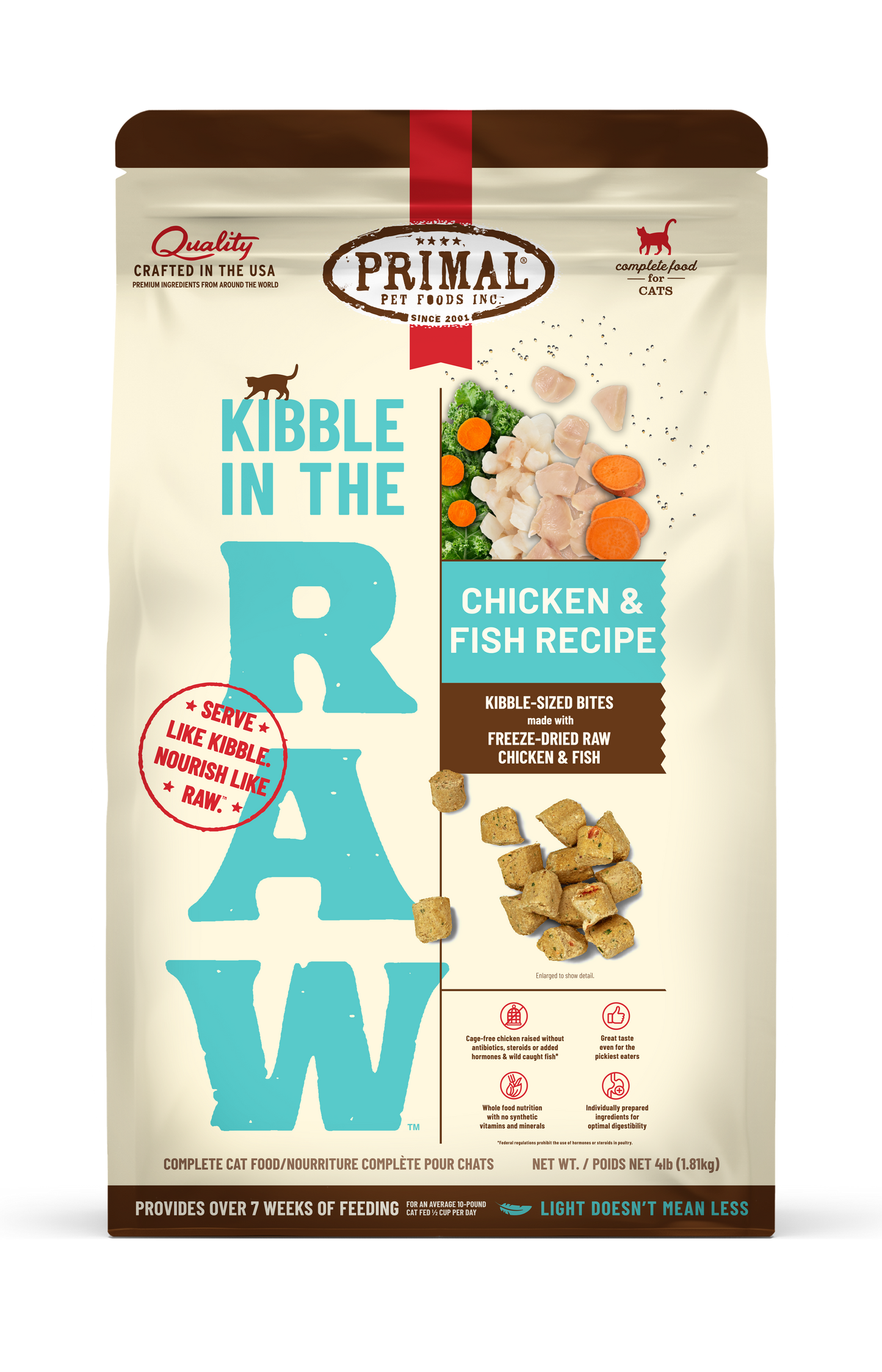 Kibble in the Raw Cat Food - Chicken & Fish Recipe