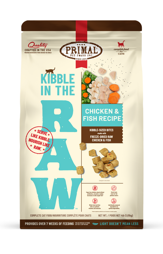 Kibble in the Raw Cat Food - Chicken & Fish Recipe