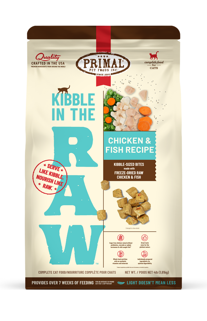 Kibble in the Raw Cat Food - Chicken & Fish Recipe – Primal Pet Foods