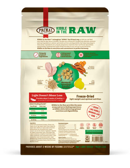 Kibble in the Raw Dog Food <br> Small Breed Chicken Recipe