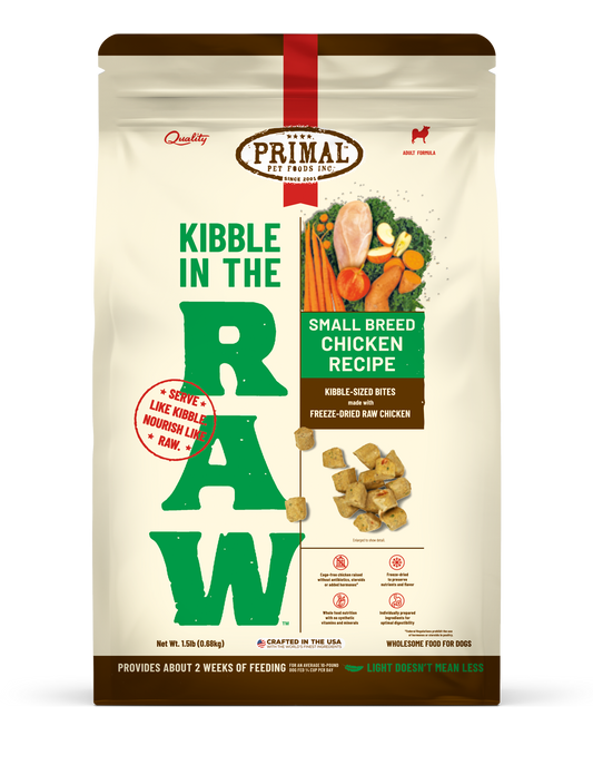 Kibble in the Raw Dog Food <br> Small Breed Chicken Recipe