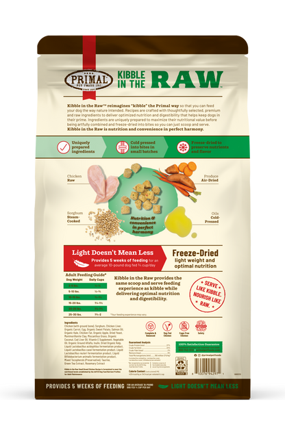 Kibble in the Raw Dog Food <br> Small Breed Chicken Recipe