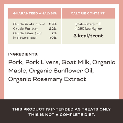 Freeze-Dried Raw Dog Treats - You Maple My Day