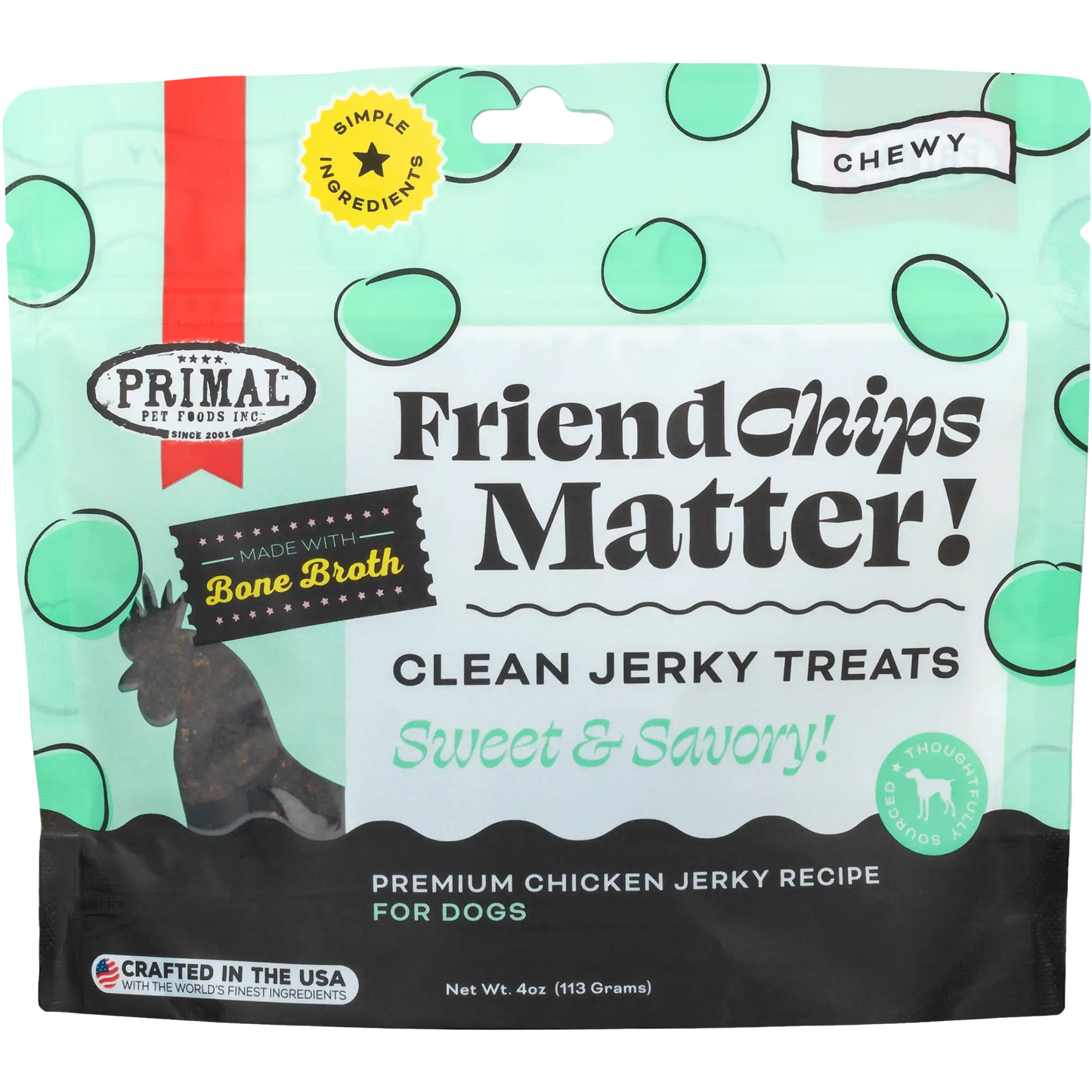 FriendChips Matter Jerky Treats for Dogs <br> Chicken Recipe