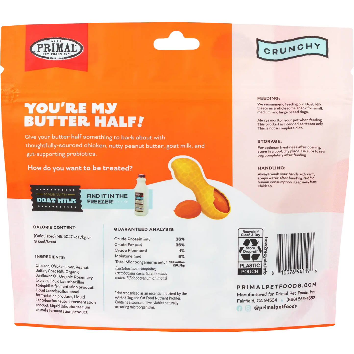 Freeze-Dried Raw Dog Treats <br> You're My Butter Half