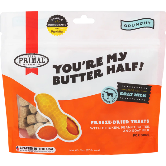 Freeze-Dried Raw Dog Treats <br> You're My Butter Half